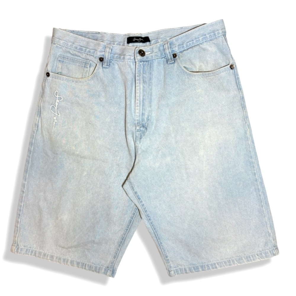 Vintage Y2K Sean Jean Baggy Light Blue Denim Shorts / Jorts